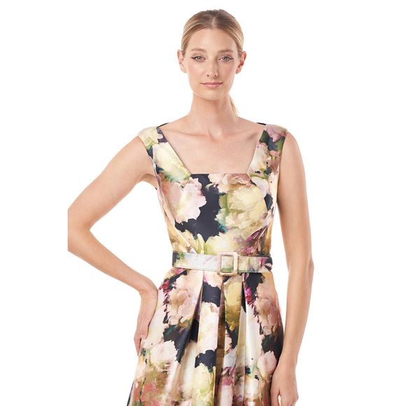 Kay Unger Perry Fit & Flare Dress US 6 $398 - Picture 3 of 11